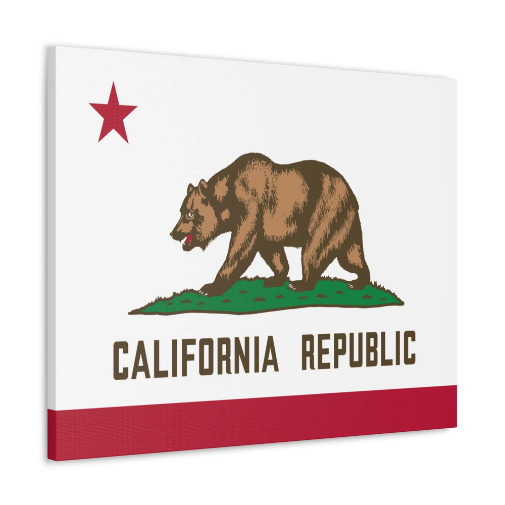 California State Flag Canvas Vibrant Wall Art Unframed Home Decor